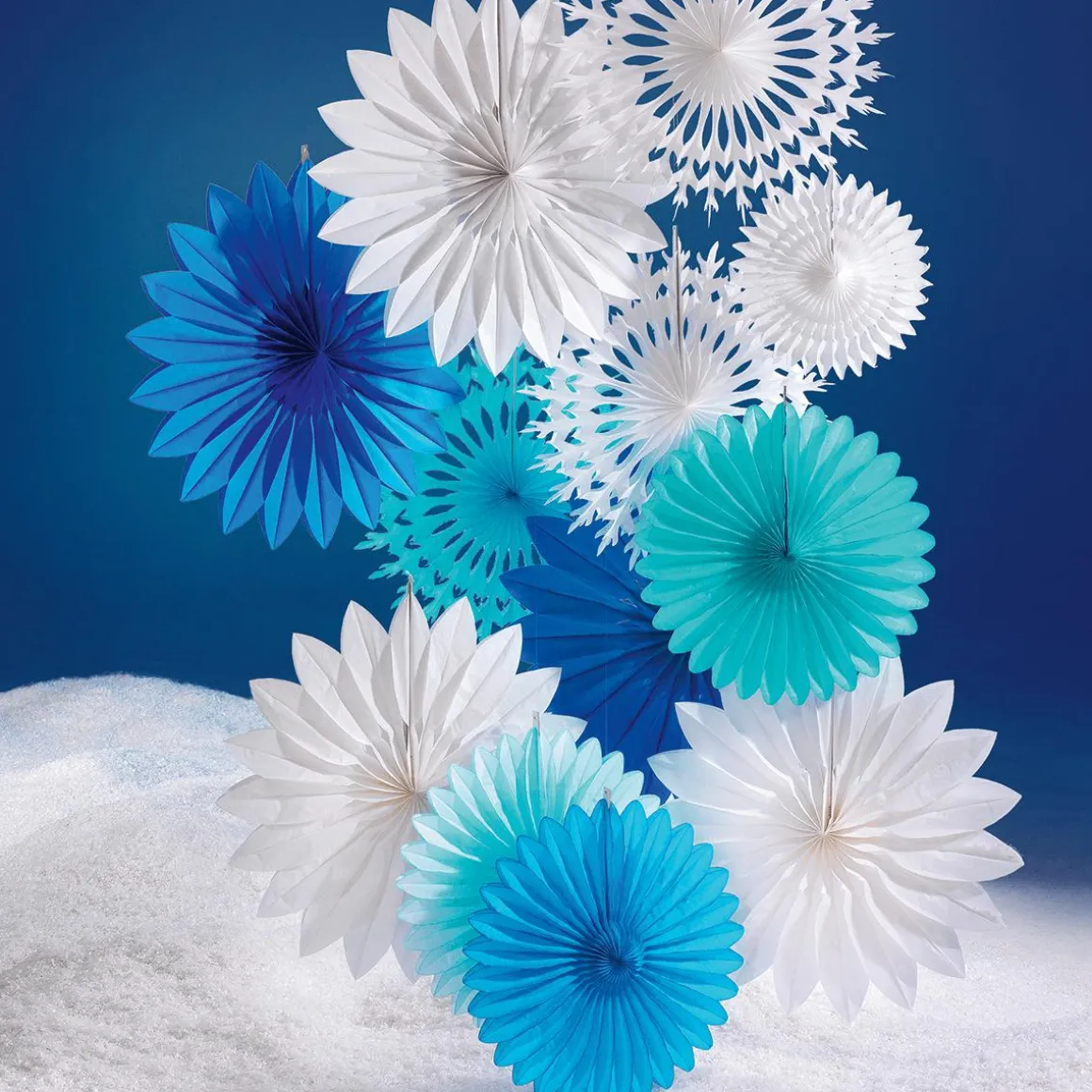 Abanicos Decorativos Azul Claro Ø 44 Cm