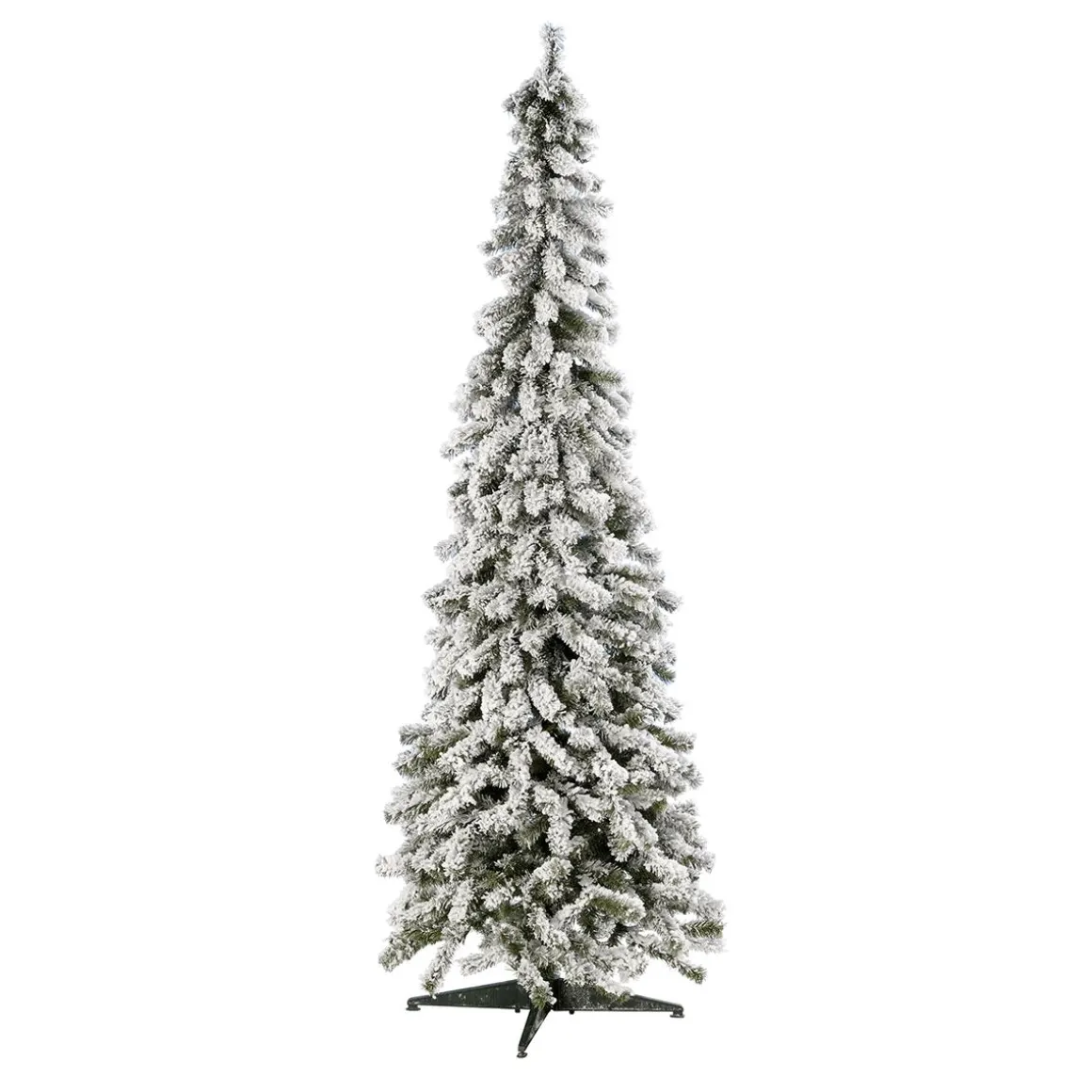 Abeto Artificial, Estrecho, Cubierto De Nieve 210 Cm
