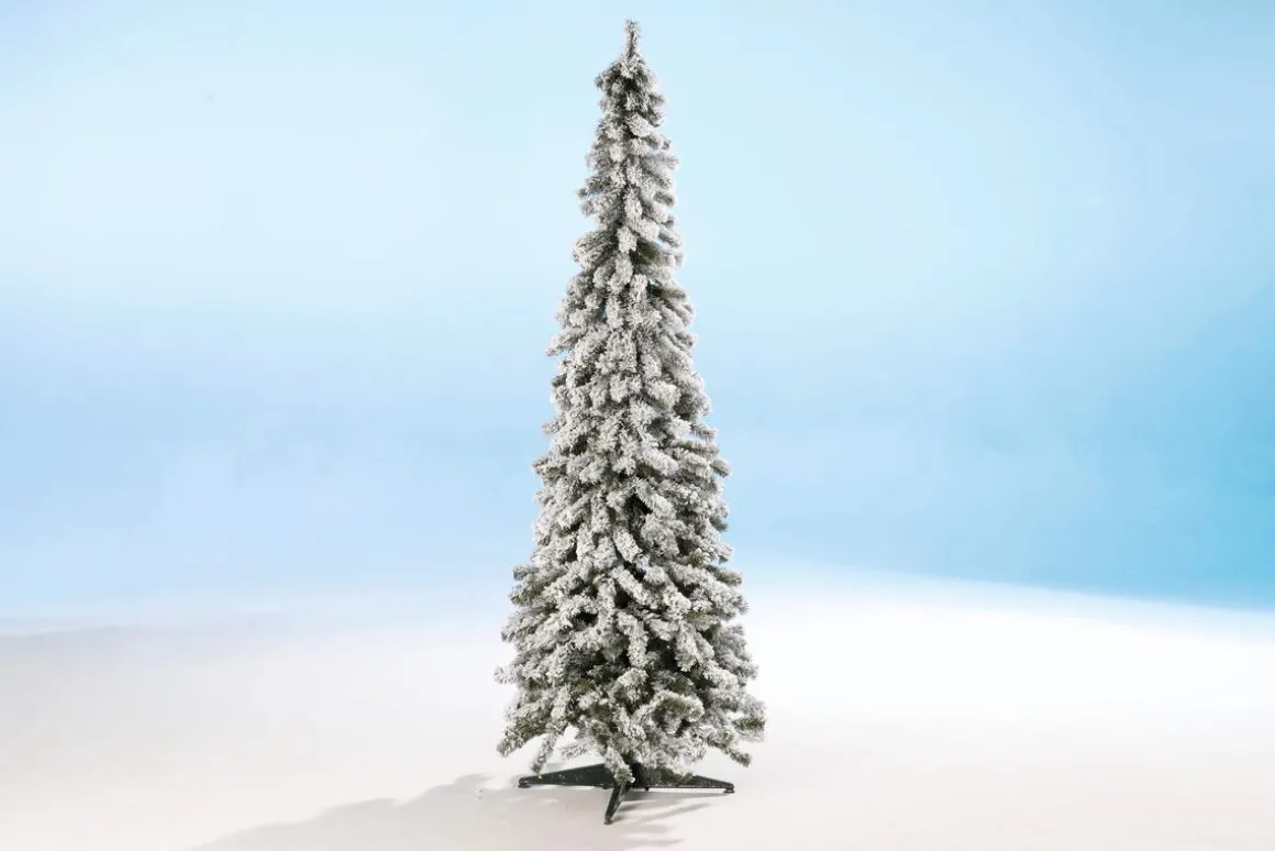 Abeto Artificial, Estrecho, Cubierto De Nieve 240 Cm