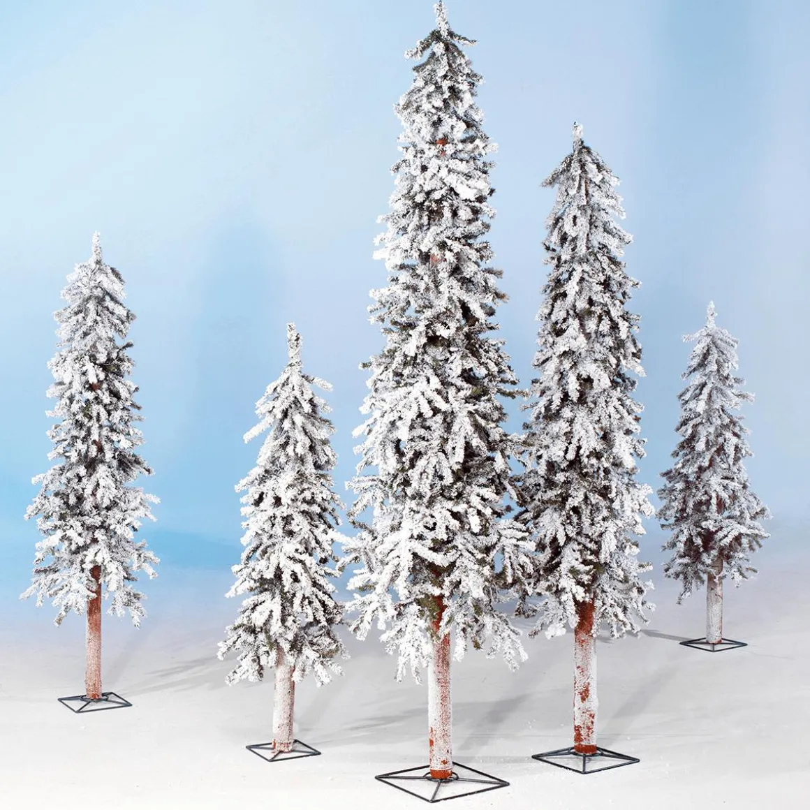 Abeto Artificial Nevado Con LED 60 Cm