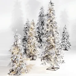Abeto De Invierno, Abeto Artificial De Luvi Con Nieve Con Luz LED, 160 Cm