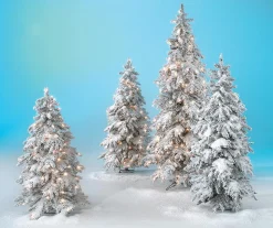 Abeto De Invierno, Abeto Artificial De Luvi Con Nieve Con Luz LED, 160 Cm