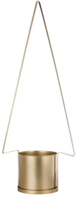 Abeto De Metal Con Maceta Oro, 85 Cm De Altura