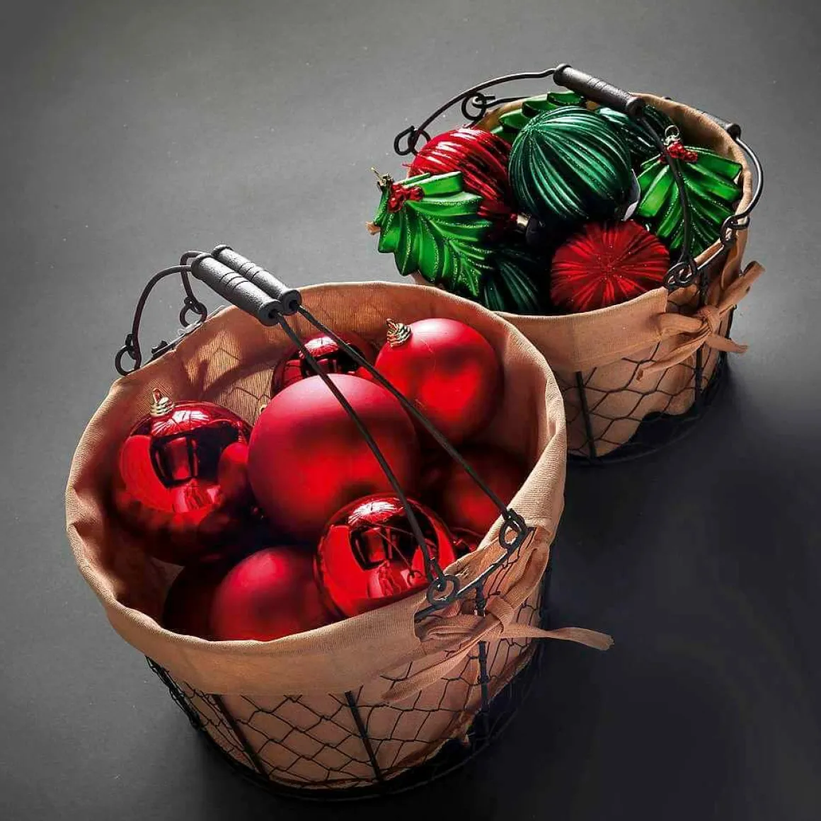 Adorno De Navidad Terciopelo Rojo, 8 Cm, 2 Piezas