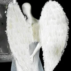 Alas De ángel Blancas Con Plumas, Longitud 120 Cm