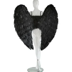 Alas De ángel Negras Con Plumas, Longitud 120 Cm