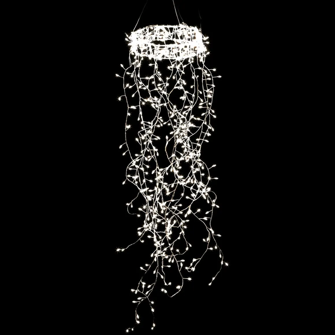 Anillo De Luces De Alambre "Fuegos Artificiales", Longitud 185 Cm, Ø 30 Cm