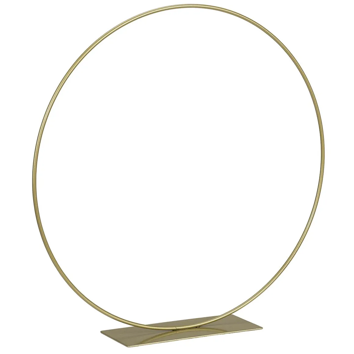 Anillo Decorativo De Metal Con Soporte, Dorado 30 Cm Ø