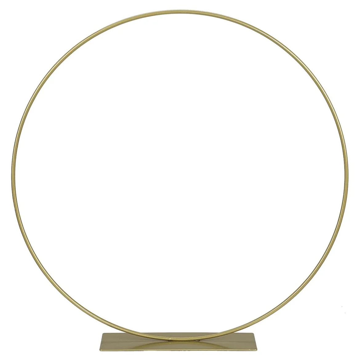 Anillo Decorativo De Metal Con Soporte, Dorado 30 Cm Ø