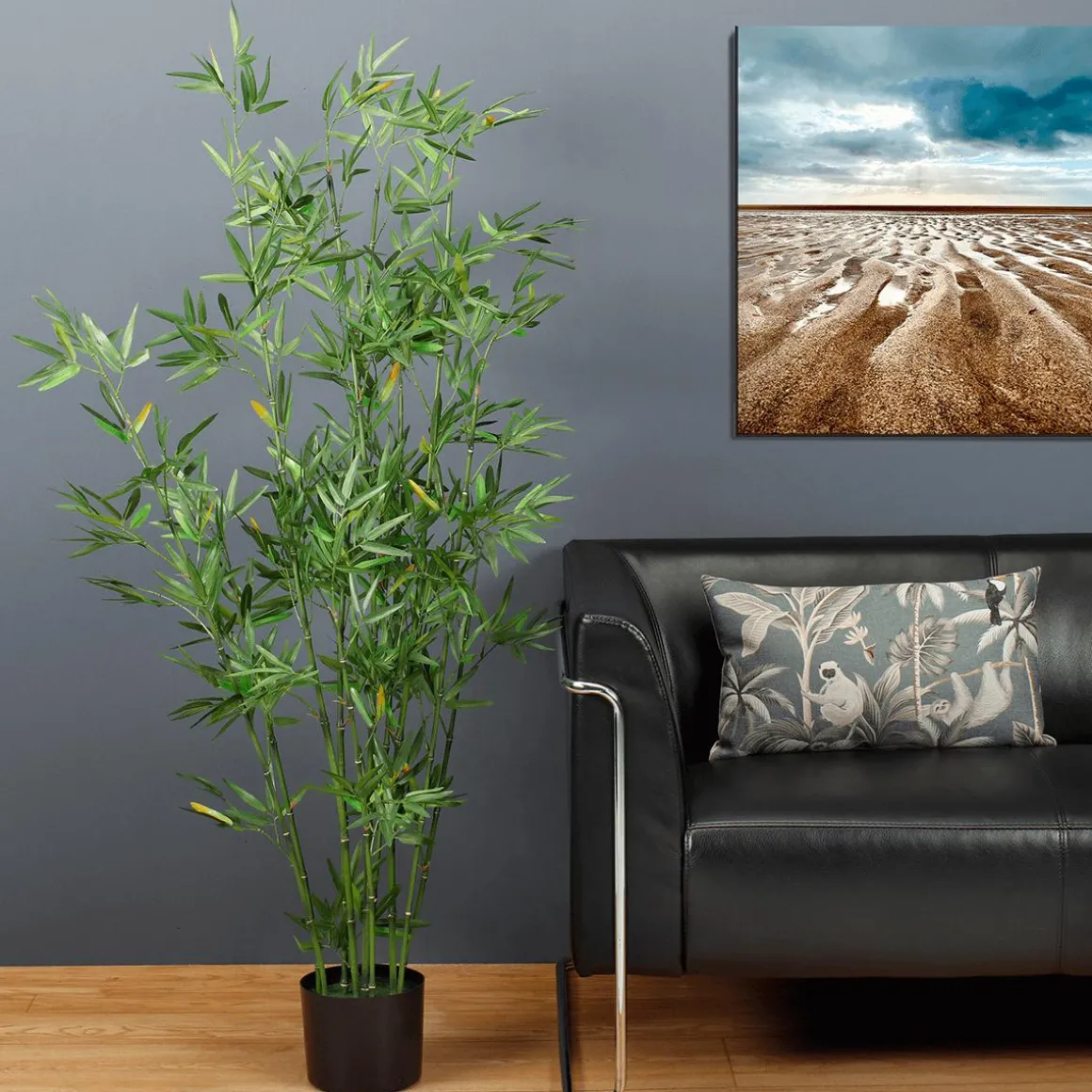 Bambú Artificial En Maceta, 150 Cm