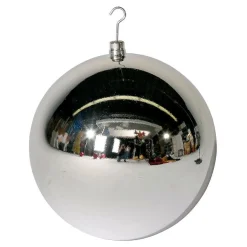 Bola De Navidad XXL Plata Brillante, 50 Cm