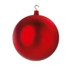 Bola De Navidad XXL Roja Mate, 30 Cm