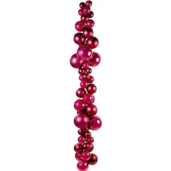 Bolas De Navidad Brillantes De Color Rojo Baya, De Plástico Ignífugo, 10 Cm Ø - 6 Unidades.