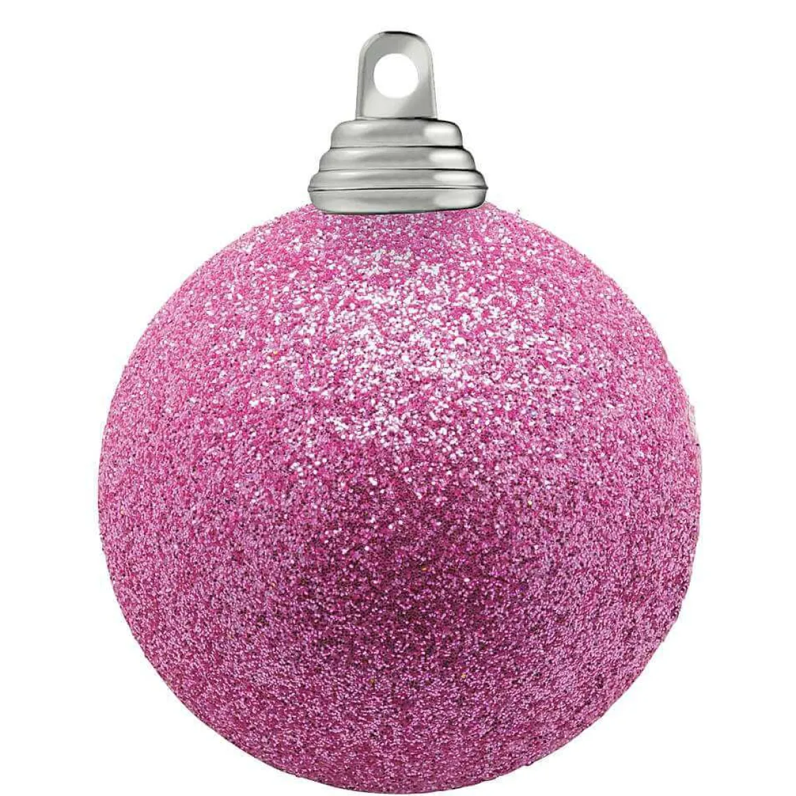 Bolas De Navidad Con Purpurina En Plástico Orquídea, 6 Cm Ø - 6 Piezas