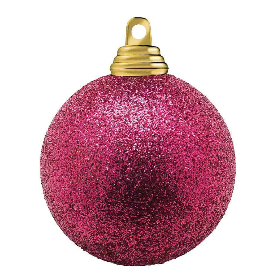Bolas De Navidad Con Purpurina En Rojo Baya, 6 Cm Ø - 6 Piezas