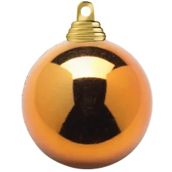 Bolas De Navidad De Cobre, Brillantes, De Plástico Ignífugo, 6 Cm Ø - 24 Piezas
