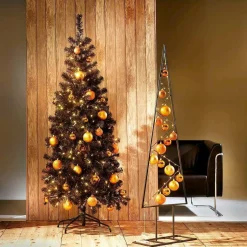 Bolas De Navidad De Cobre, Brillantes, De Plástico Ignífugo, 6 Cm Ø - 24 Piezas