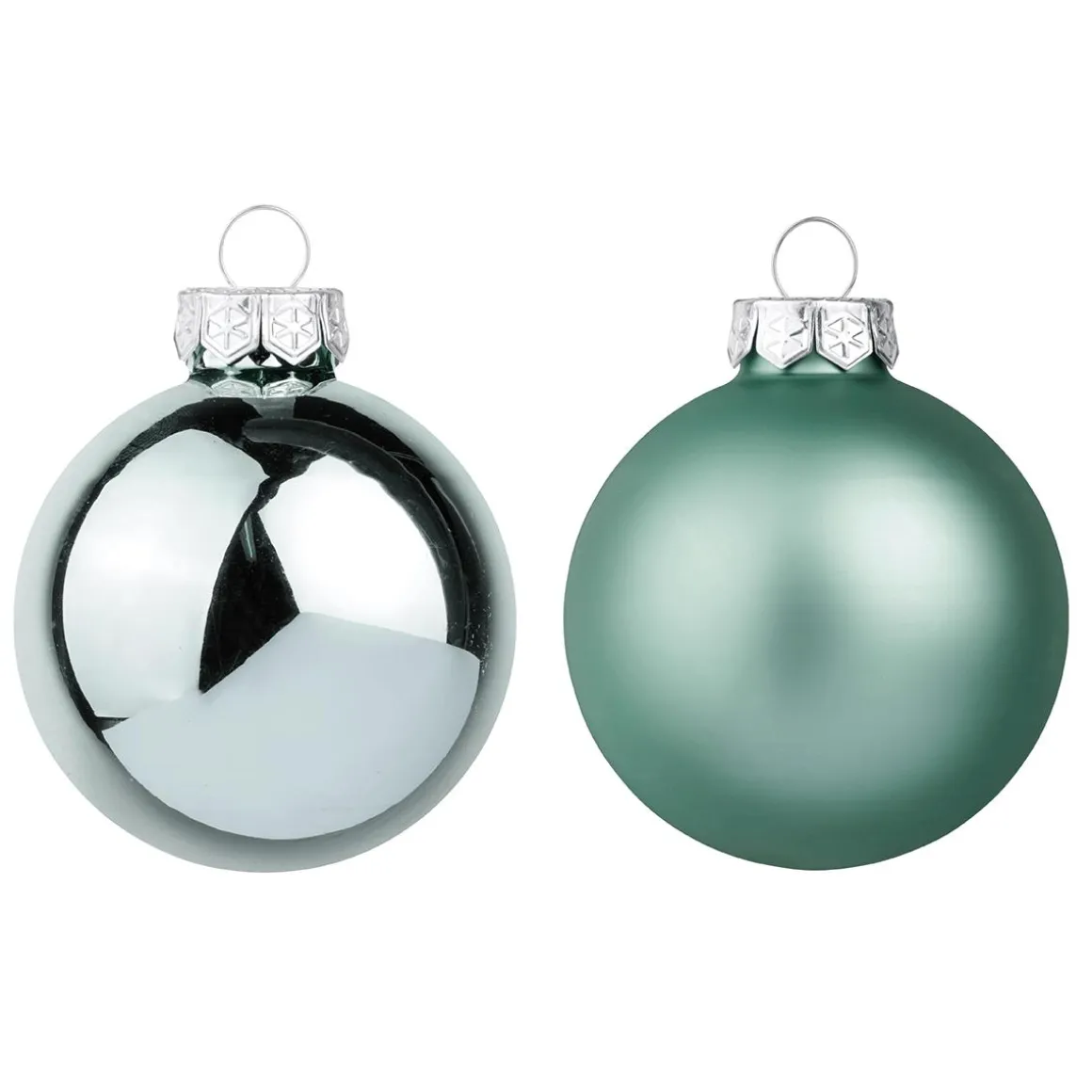 Bolas De Navidad De Cristal Plateado 6 Cm Ø - 24 Piezas