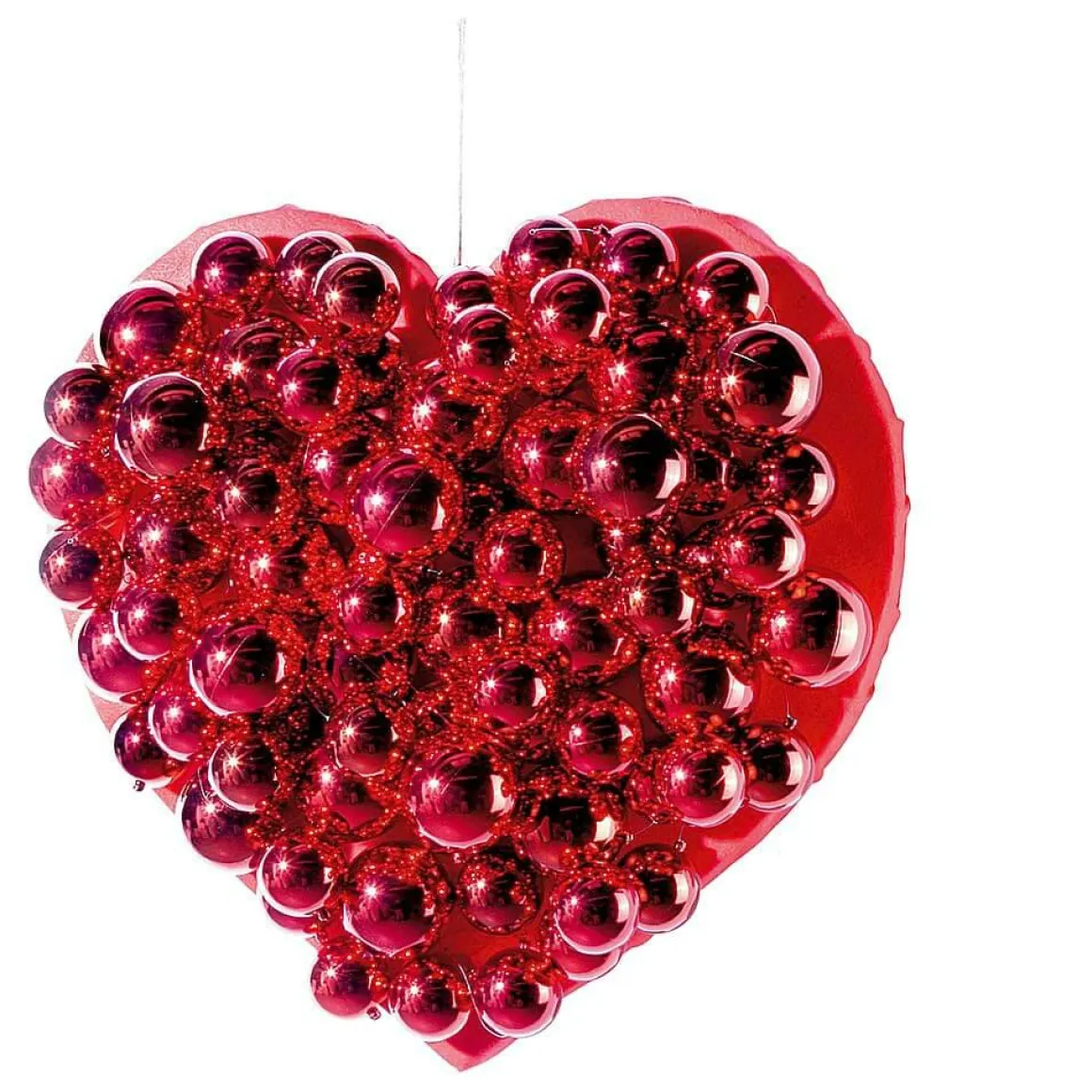 Bolas De Navidad De Plástico Rojo Vino Brillante, 6 Cm Ø - 24 Piezas