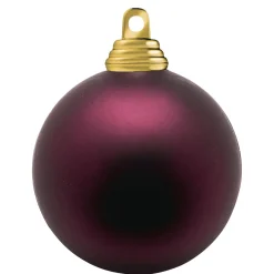 Bolas De Navidad De Plástico, Color Rojo Vino, 6 Cm Ø - 24 Piezas
