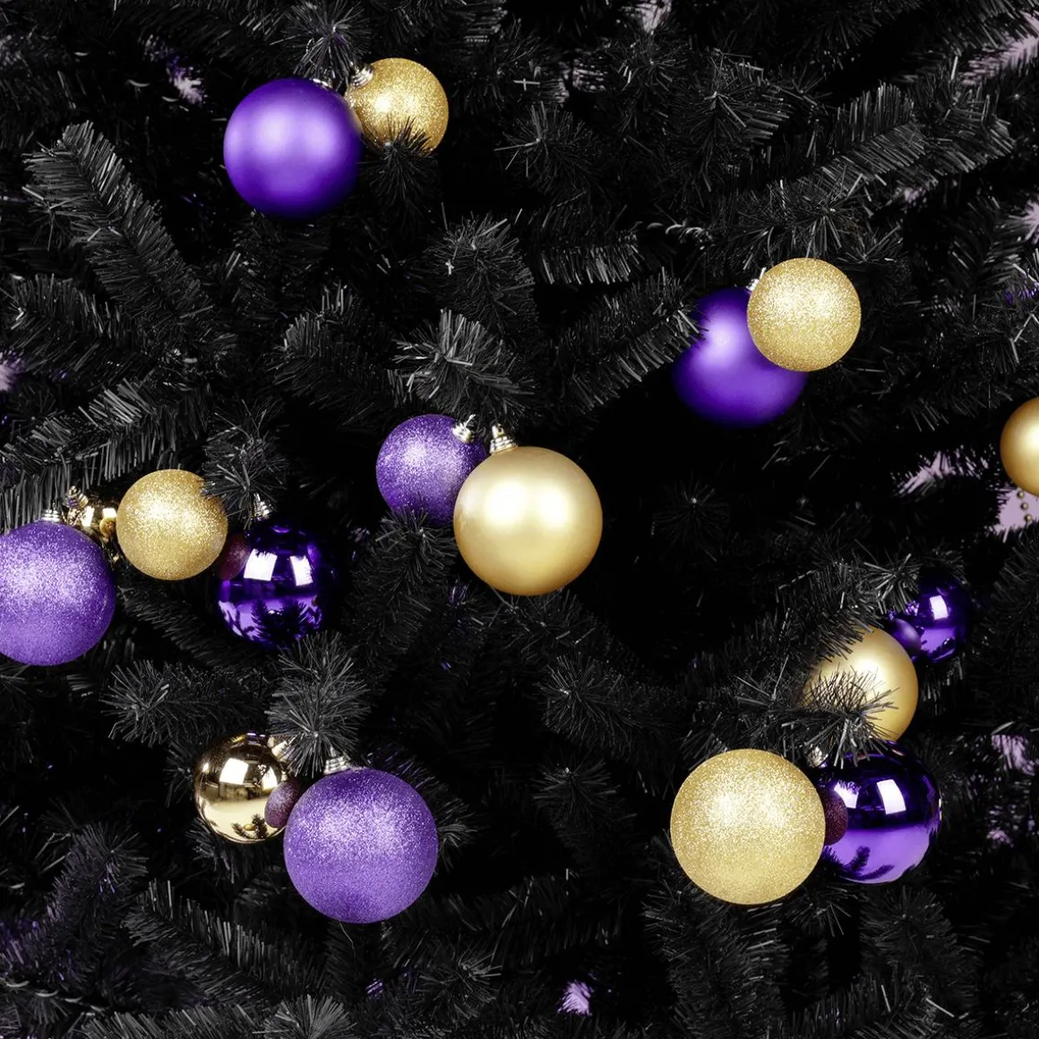 Bolas De Navidad De Plástico Con Purpurina, 6 Cm Ø - 6 Piezas