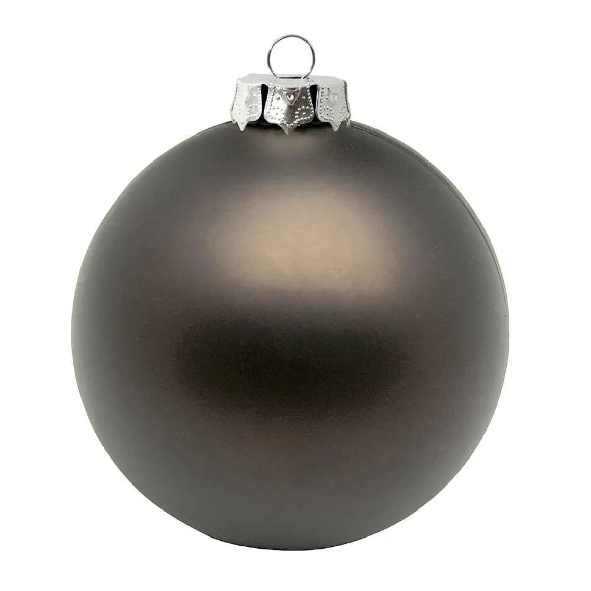 Bolas De Navidad De Plástico Sin Costura, Marrón Mate Ø 8 Cm
