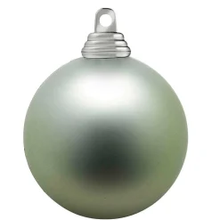 Bolas De Navidad De Plástico Verde Salvia Mate, 6 Cm Ø - 24 Piezas