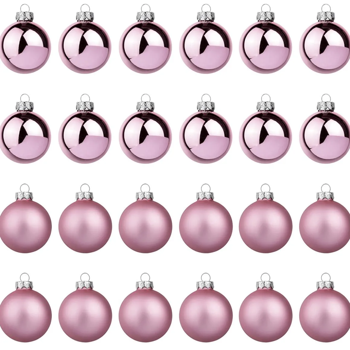 Bolas De Navidad De Polvo En Vidrio 6 Cm Ø - 24 Piezas