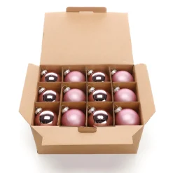 Bolas De Navidad De Polvo En Vidrio 6 Cm Ø - 24 Piezas