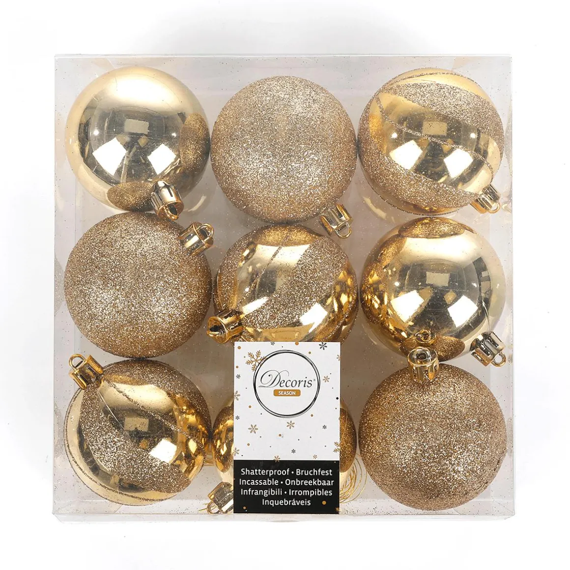 Bolas De Navidad Irrompibles De Plástico, 6 Cm Ø - 9 Piezas