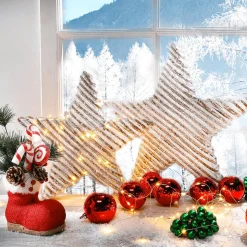Bolas De Navidad Rojas Y Brillantes De Plástico Ignífugo 6 Cm Ø - 24 Piezas