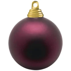 Bolas De Navidad Rojo Oscuro, Mate, De Plástico Ignífugo, 6 Cm Ø - 24 Piezas