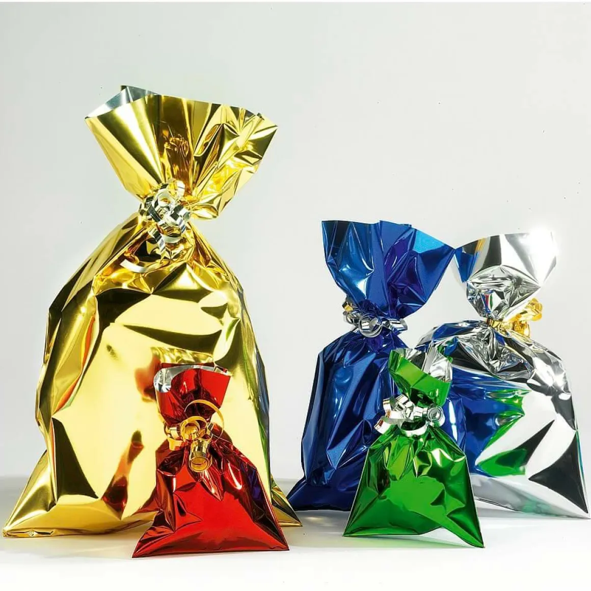 Bolsa De Regalos, Brillante, Color Azul, 20 X 35 Cm