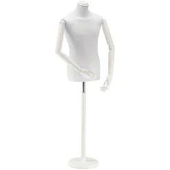 Busto Masculino Para Sastre, 76 Cm, Blanco/blanco