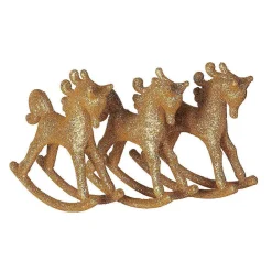Caballo Balancín Decorativo 18 Cm, 3 Piezas