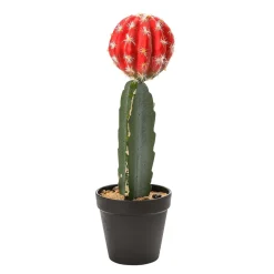 Cactus Artificial De Fresa En Maceta 35 Cm