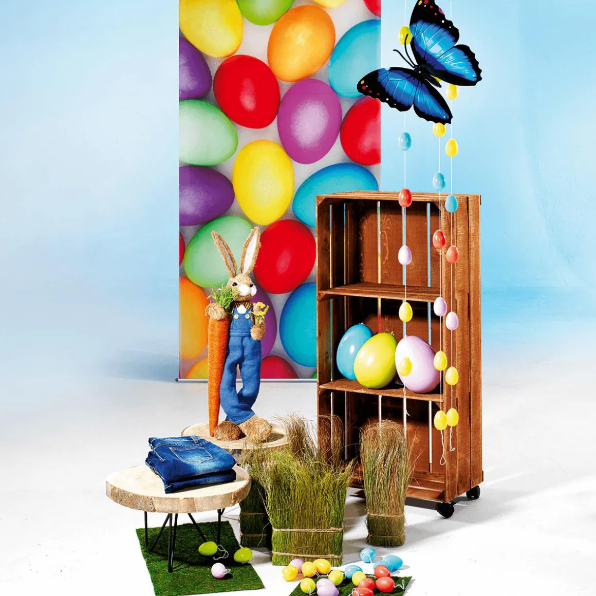 Cadena Decorativa Con Huevos De Pascua Coloridos Uni 160 Cm