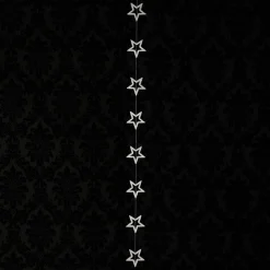 Cadena Decorativa De Estrellas Ø 13 Cm, 200 Cm, Plata