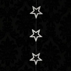Cadena Decorativa De Estrellas Ø 14 Cm, 200 Cm, Plata