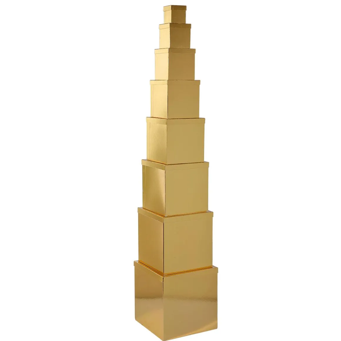 Cajas De Cartón De Regalo Majestic Metallic, Oro, 8 Piezas