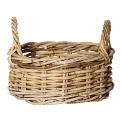 Cesta Redonda De Ratán Con Asa 23 Cm Ø