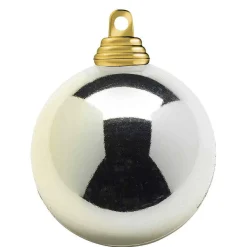 Champán, Bolas De Navidad Brillantes De Plástico Ignífugo, 6 Cm Ø - 24 Piezas