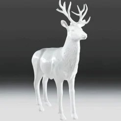 Ciervo Deco De 231 Cm De Altura, Blanco