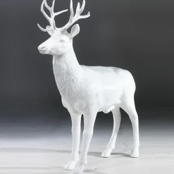 Ciervo Deco De 231 Cm De Altura, Blanco