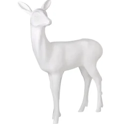 Ciervo Deco De Pie 115 Cm De Altura, Blanco