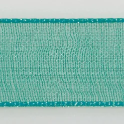 Cinta De Gasa Con Orillo 6mm X 50m Turquesa