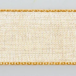 Cinta De Gasa Con Orillo 15mm X 50m Oro