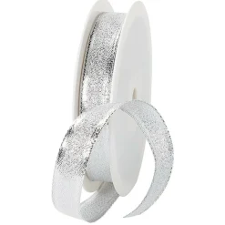 Cinta Regalo Plata 15 Mm Ancho 25 M