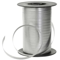 Cinta Rizada Pastel, 10 Mm, 150 M, Gris Perla