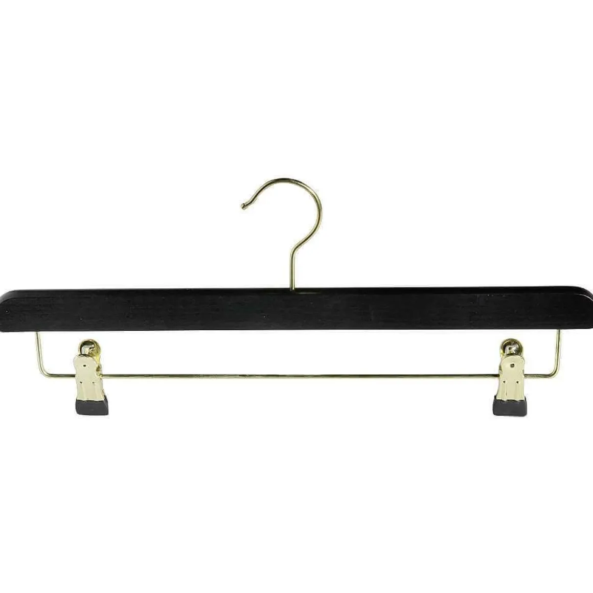 Colgador De Pinzas De Madera, Negro/latón, 40 Cm